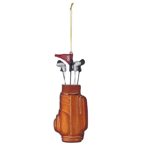 Golf Bag Ornament Glass | Matte Brown