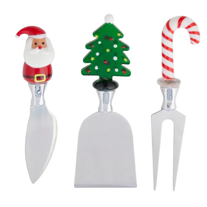 S/3 Knives Candy/Tree/Santa | Red/Green