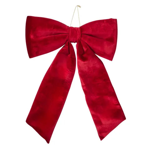 Noel Door Bow Velvet | Burgandy