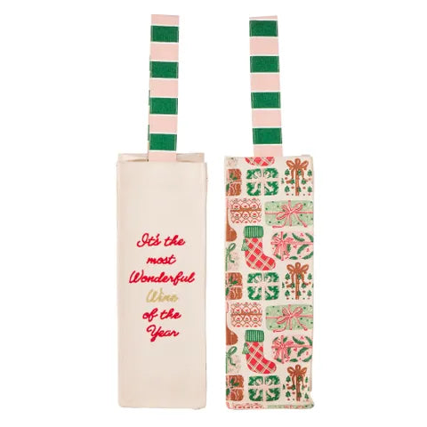 Gift Motif Cotton Bottle Bag | Multi