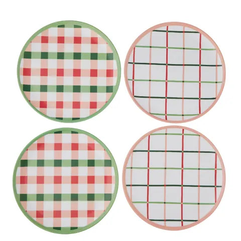 Plaid Melamine Plate