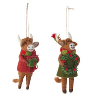 Gift Cow Felt Hanging Ornament