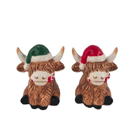 Highland Cow Salt & Pepper Shaker Set