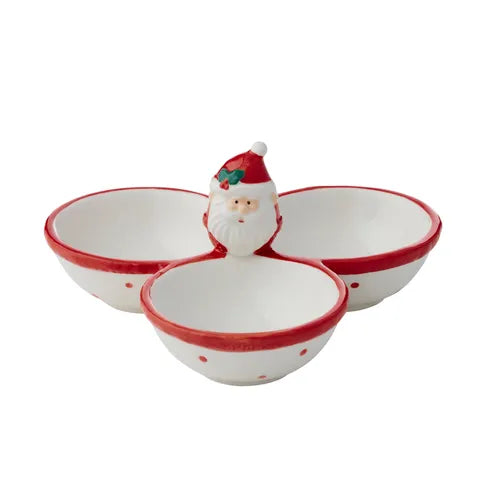 Kris Kringle 3 Div Bowl Ceramic
