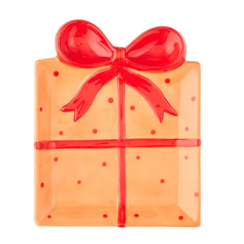 Gift Plate Ceramic | Red/Pink