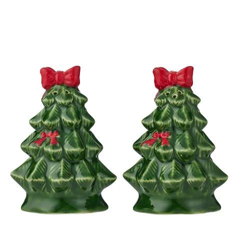 Holly Tree S&P Shaker Ceramic | Green