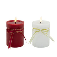 Pillar LED Wax Candle 7.5x10cm