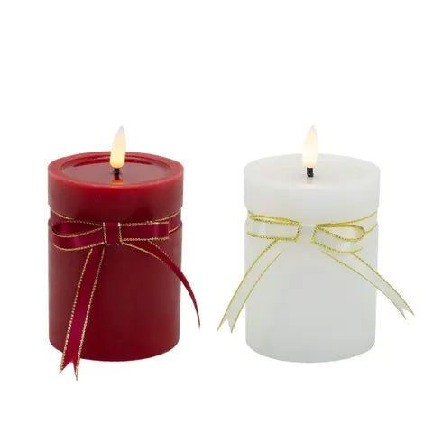 Pillar LED Wax Candle 7.5x10cm