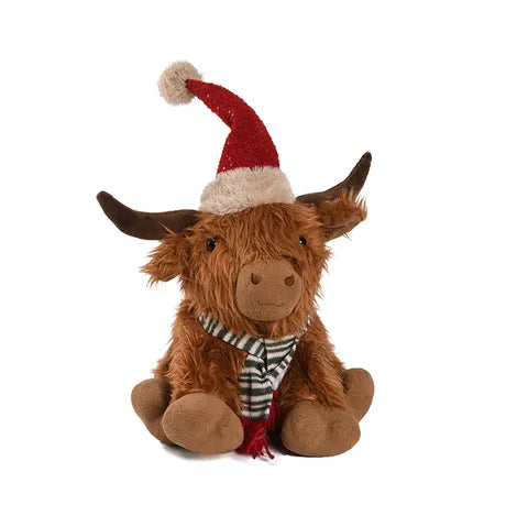 Highland Cow Sitting Fabric | Multi