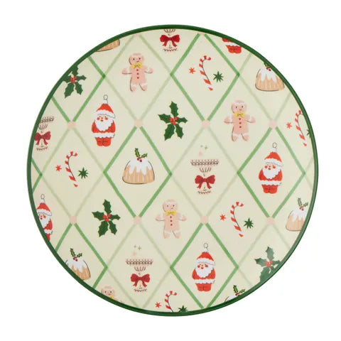 Festive Motifs Platter Ceramic
