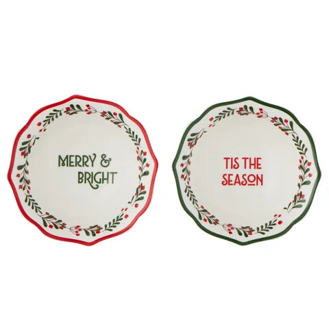 Berry Bowl Ceramic | Red/Green