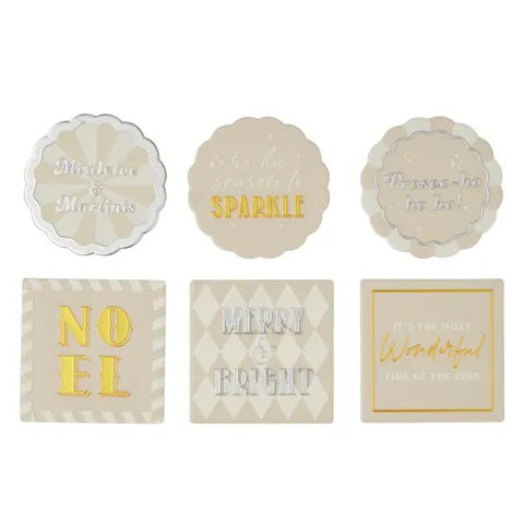 Merry Sparkle Ceramic Coaster