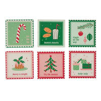 Xmas Stamp Ceramic Coaster