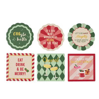 Xmas Cocktail Ceramic Coaster