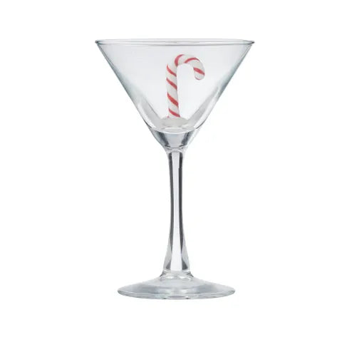 Candy Cocktail Glass | Clear/Red