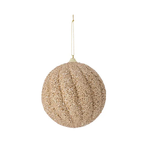 Encrusted Swirl Bauble Foam | Champagne