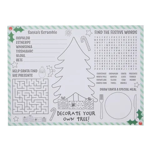 Xmas Placemat Paper | White