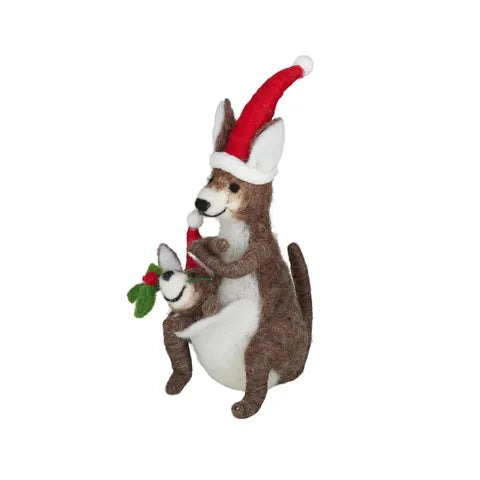 Roo & Joey Hanging Ornament Felt | Brown