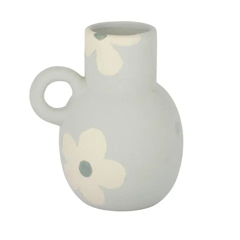 Dilly Ceramic Vase | Slate/White