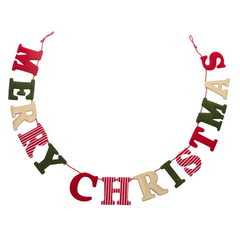 Merry Christmas Garland Fabric