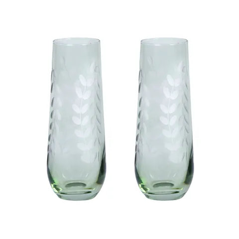 Indigo Glassware Tumbler / Flute | Green