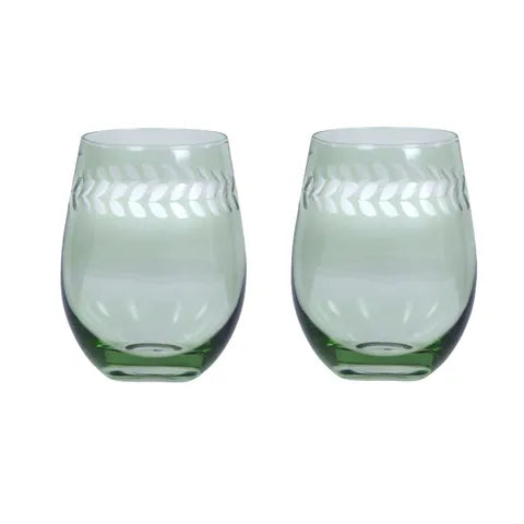 Indigo Glassware Tumbler / Flute | Green