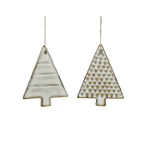 Tree Ornaments Ceramic | White