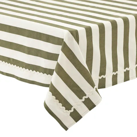 Orla Cotton Tablecloth | Olive