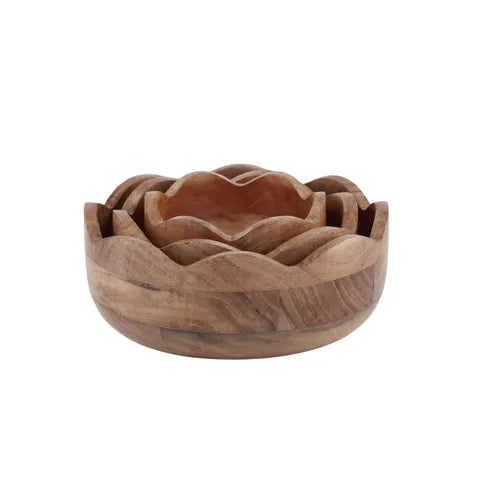 Petal Wood Bowls