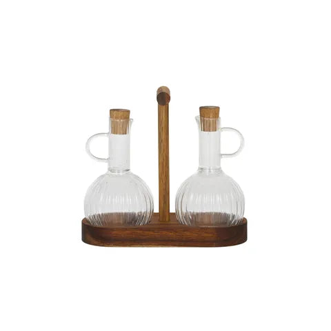 Bosco Glass + Wood Tableware Collection
