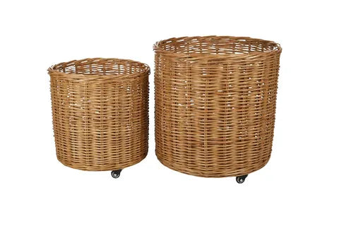 Ana Willow Basket w Wheels