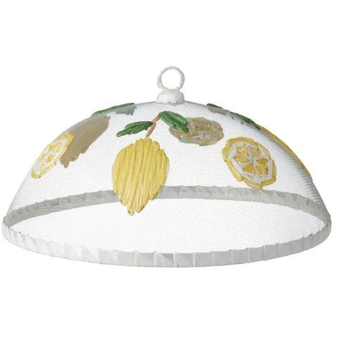 Limone Mesh Food Cover | White/Yellow