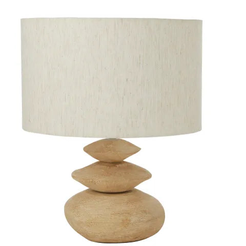 Java Wood Table Lamp White | Wash/Natural