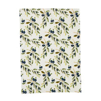 Oliva S/2 Cotton Tea Towels | Black/Green