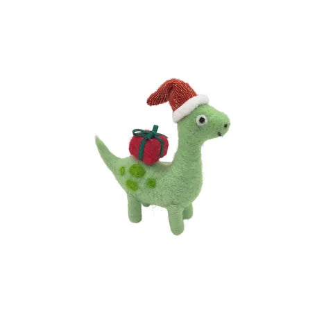 Dino Carrying Present Felt | Green