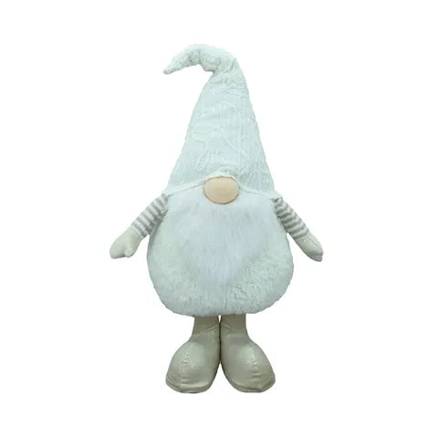 Standing Gnome Fabric | White