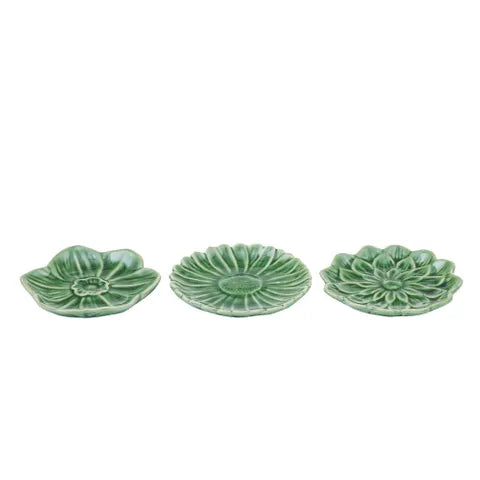 Fleurette Ceramic Dish | Green