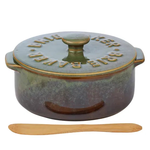 Loire Ceramic Brie Baker | Olive