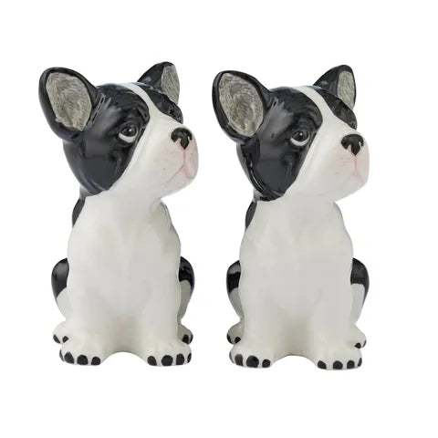 Frenchie S/2 Ceramic S&P Shakers