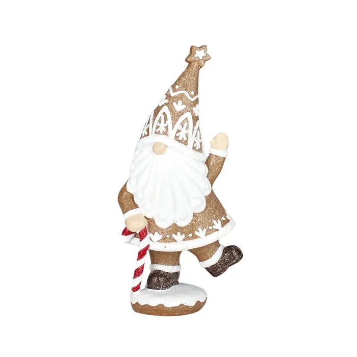 Santa W/Cane Polyresin | Brown
