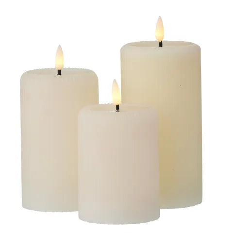 LED Flameless Candle Par 7x15cm | Cream