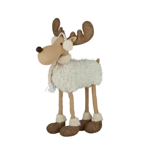 Reindeer W/Earmuffs Fabric | Brown