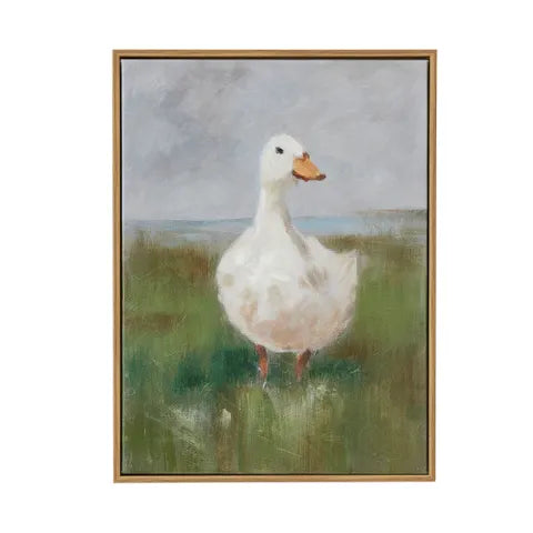 Daffy Oak Frame Oil Painting