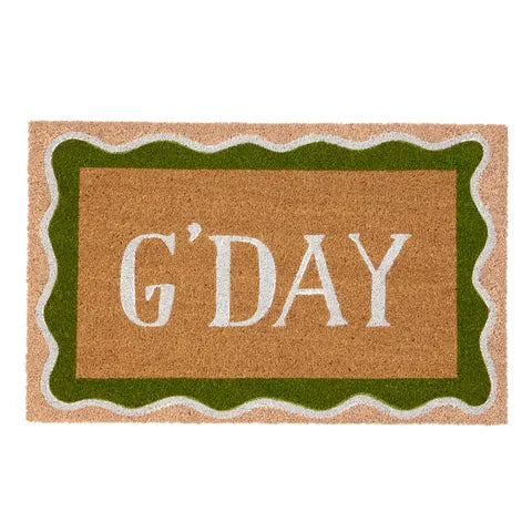 G'day PVC Back Coir Mat | Pink/Green