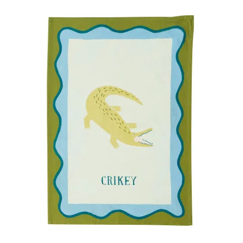 Crikey Cotton Tea Towel | Green