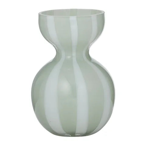 Bobbi Glass Vase | Seafoam/White