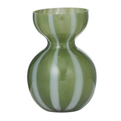 Bobbi Glass Vase | Olive/White
