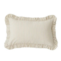 Bonny Cotton Cushion 30x50cm Taupe/Ivory
