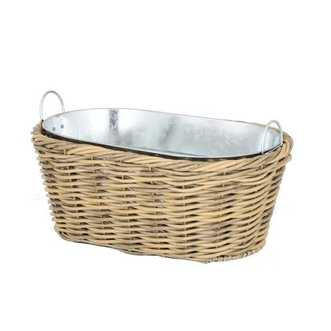 Bubbles Resin Wicker Rattan Cooler | Natural