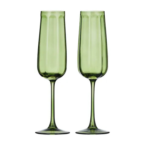 Studio S/2 Glass Flute | Olive